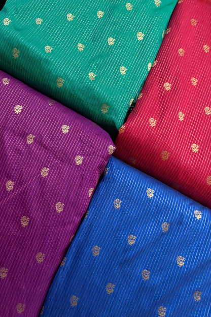 Annapakshi With Vertical Zari Woven Semi Rawsilk Fabric