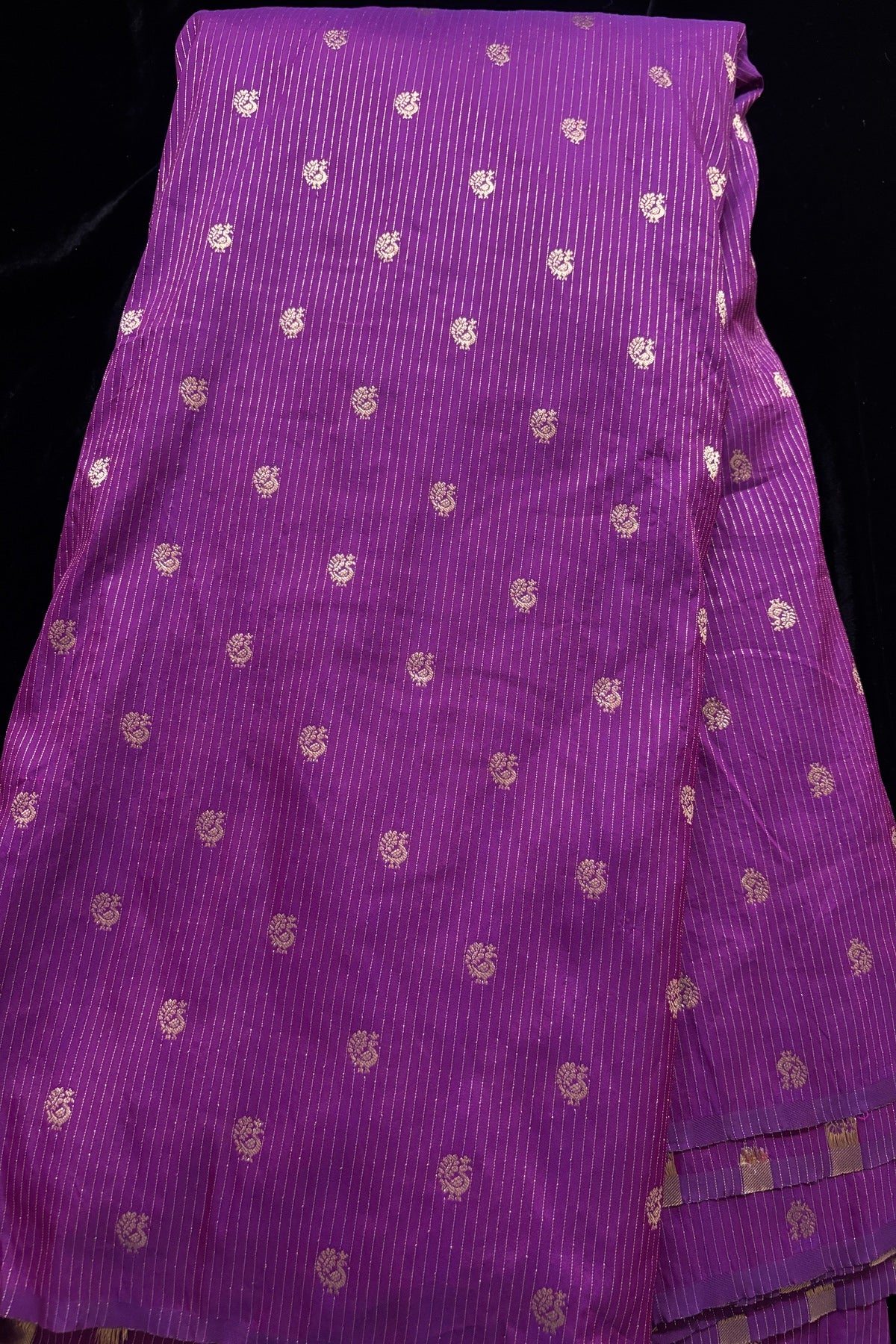 Annapakshi With Vertical Zari Woven Semi Rawsilk Fabric