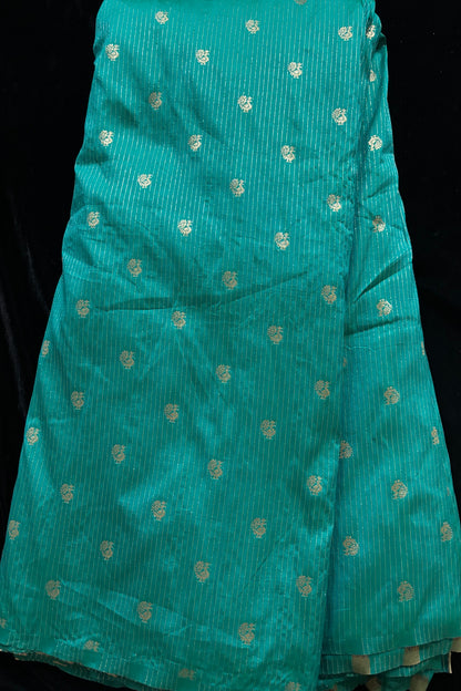 Annapakshi With Vertical Zari Woven Semi Rawsilk Fabric