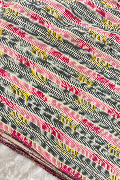 Chevron Style Digital Printed Rayon Cotton Fabric