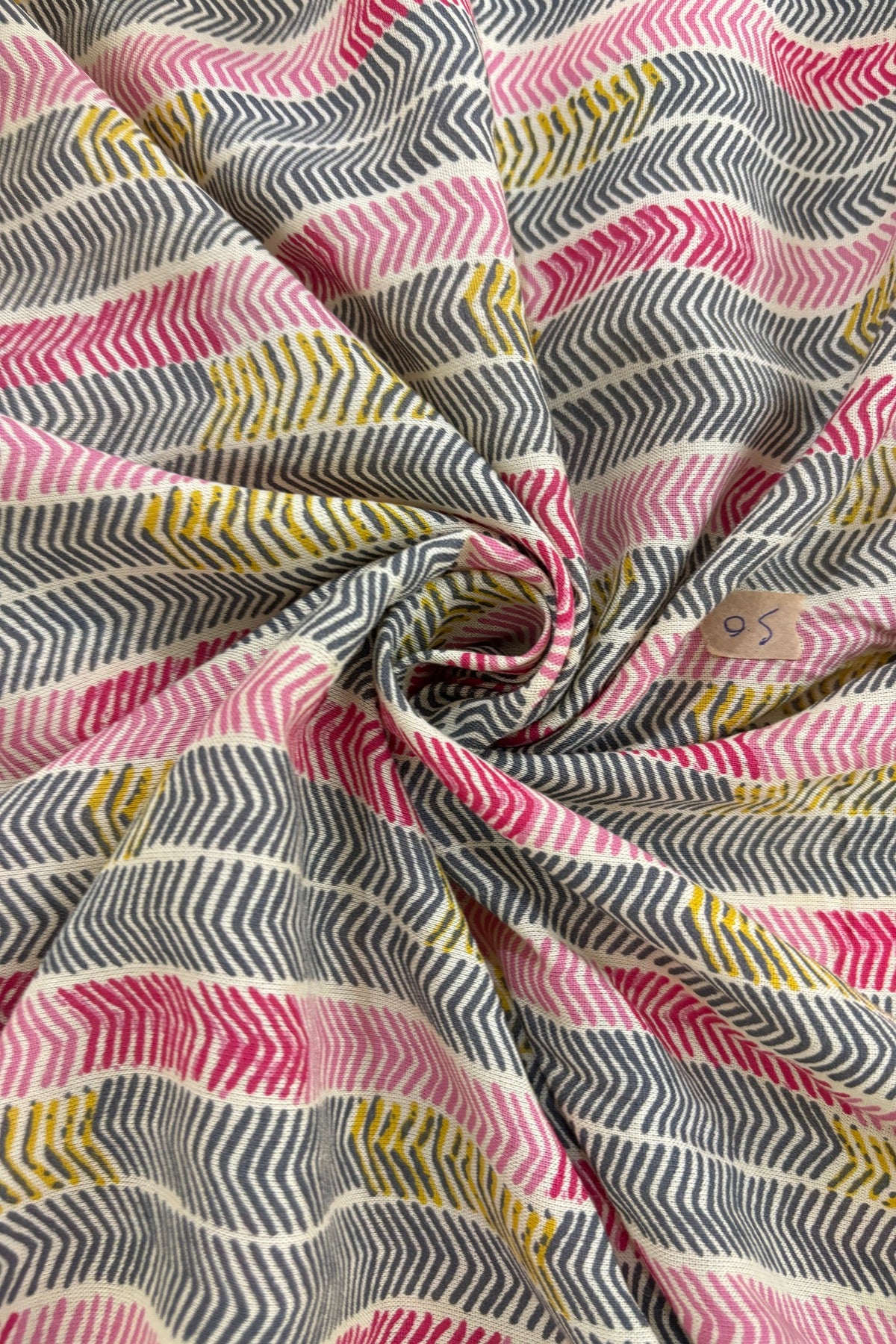Chevron Style Digital Printed Rayon Cotton Fabric