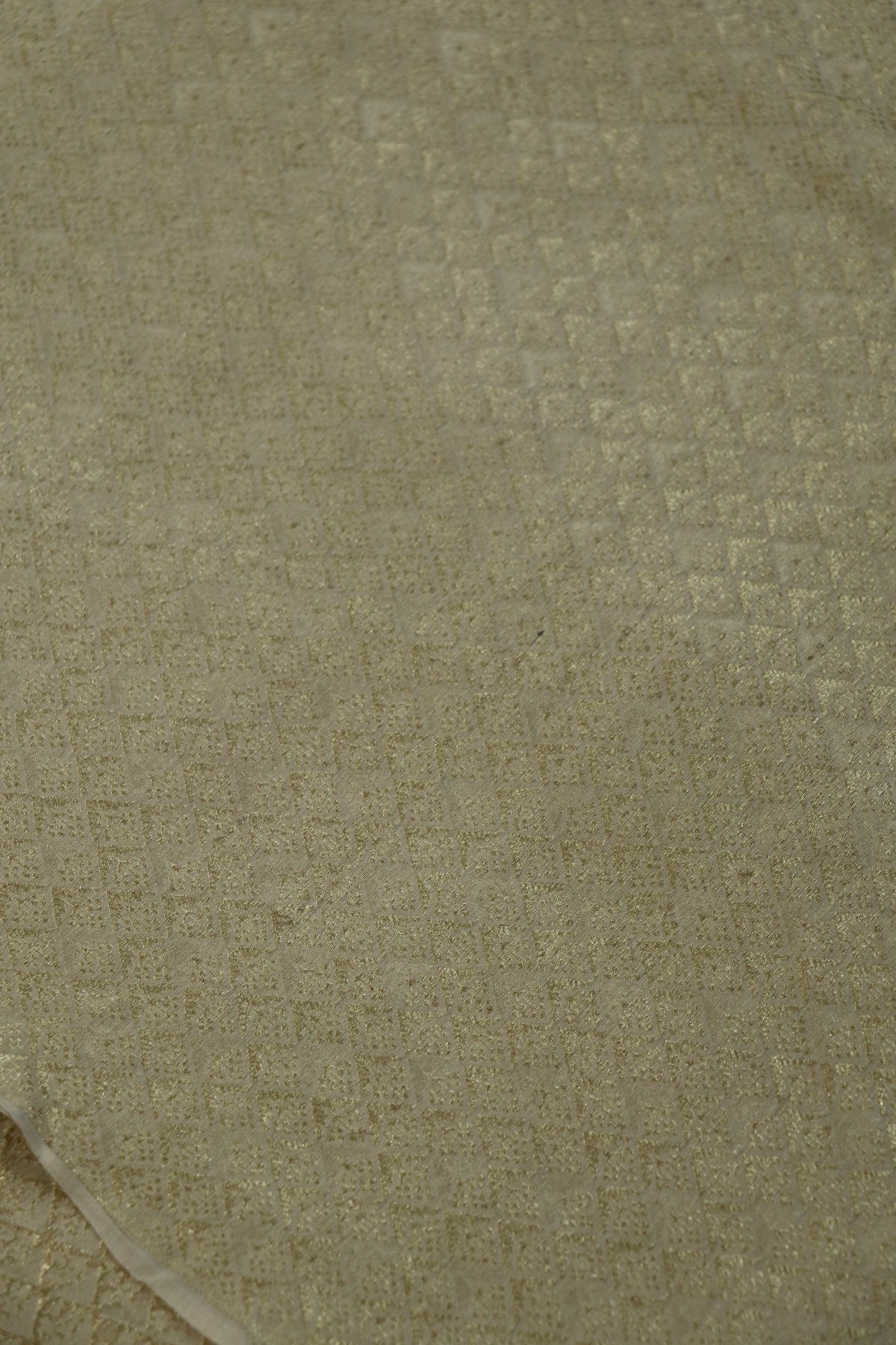 Pure Moonga Silk Diamond Shaped Woven Fabric