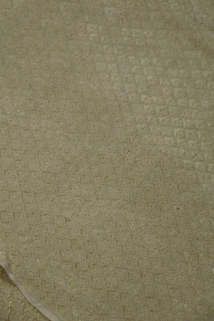 Pure Moonga Silk Diamond Shaped Woven Fabric