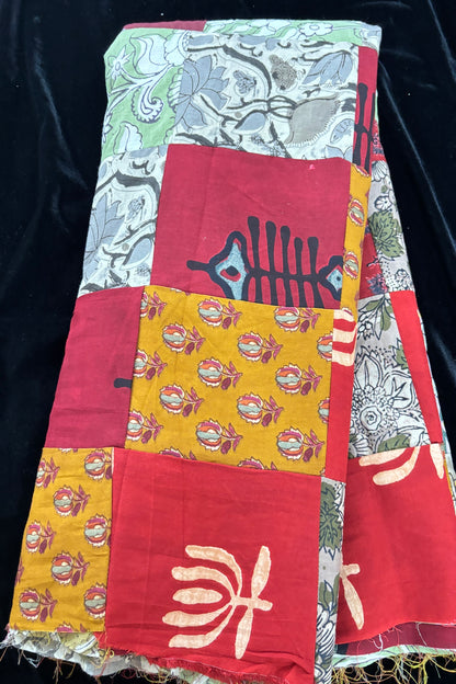 Assorted Squares Featuring Hand Block Printed Cotton Fabric