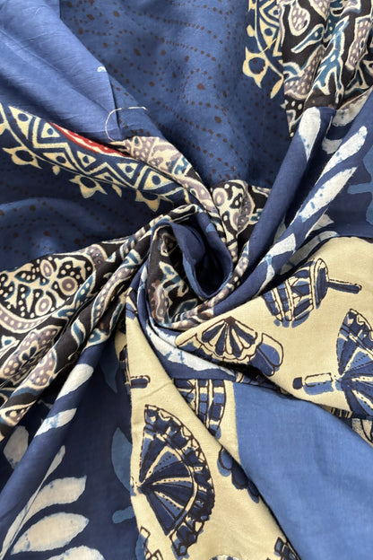 Assorted Squares Featuring Hand Block Printed Cotton Fabric