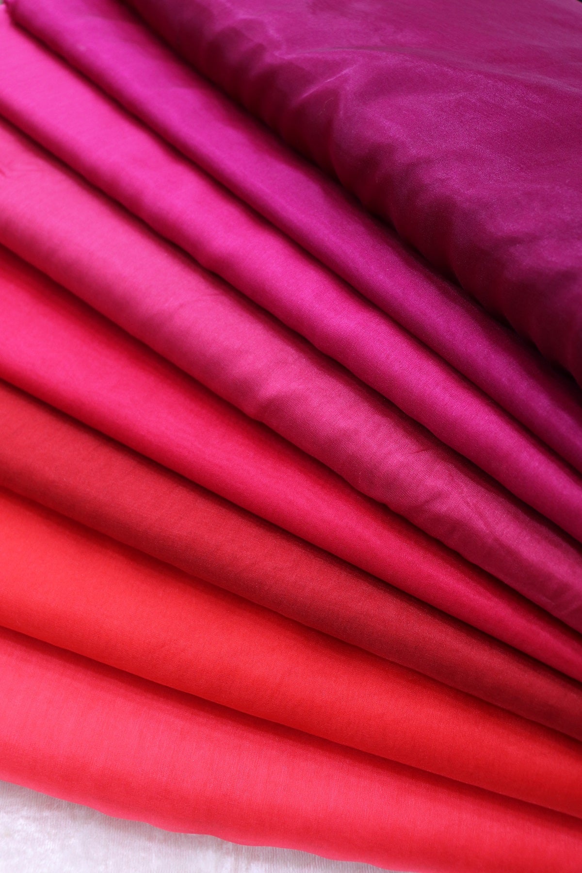 Hues of Pinks Organza Plain Fabric