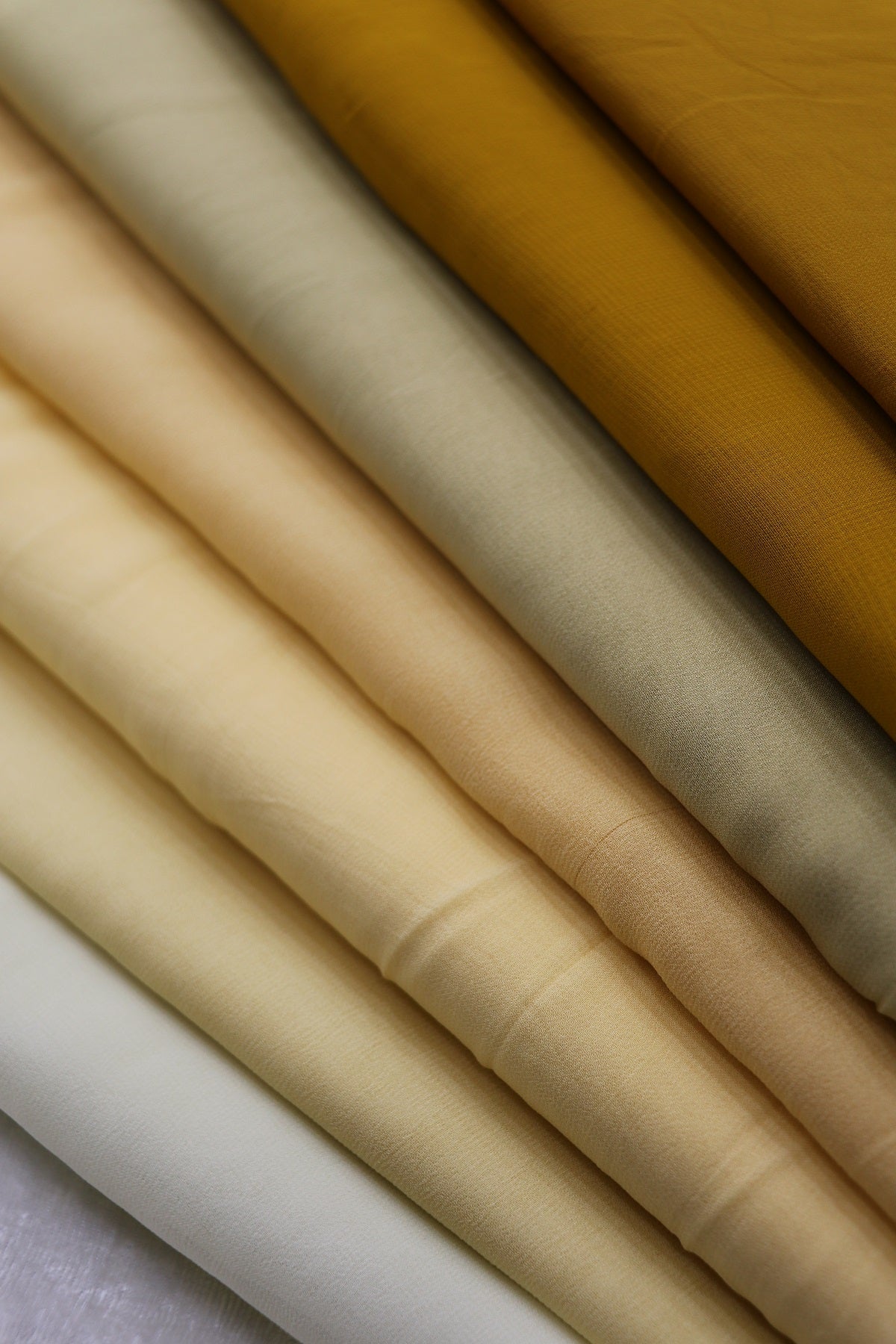 Hues Of Yellows Georgette Fabric