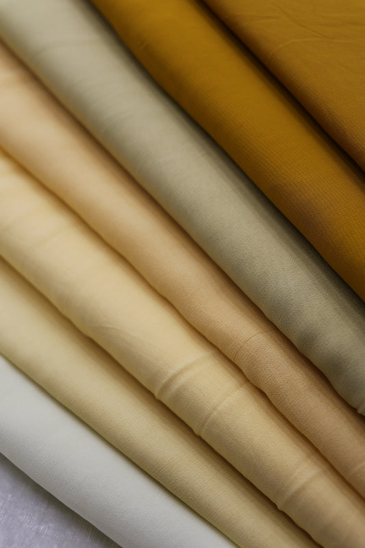 Hues Of Yellows Georgette Fabric