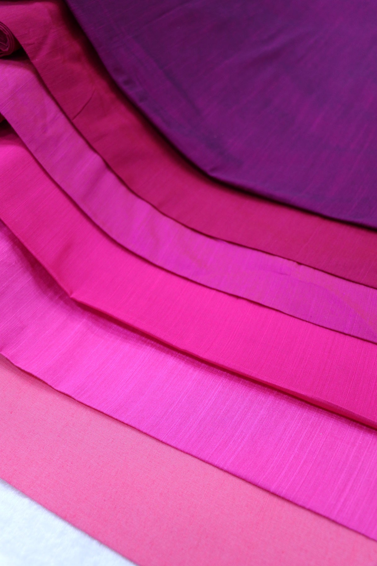 Hues Of Violets Semi Soft Raw Silk Fabric