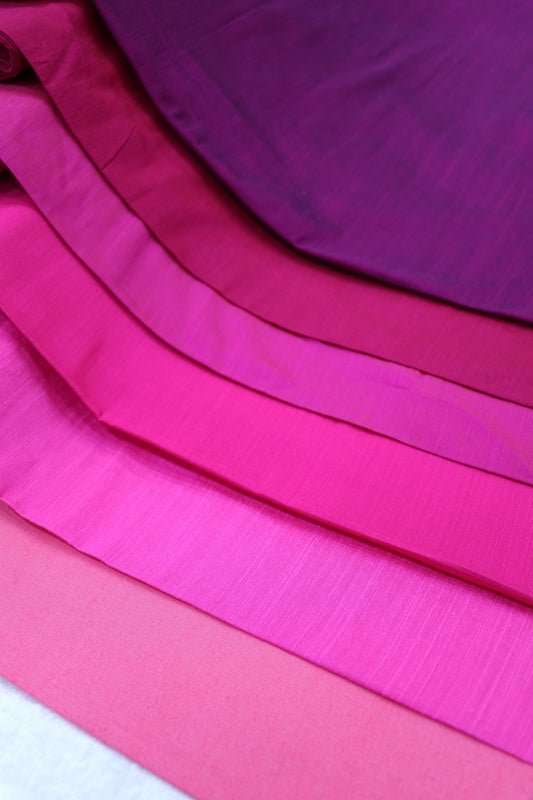 Hues Of Violets Semi Soft Raw Silk Fabric