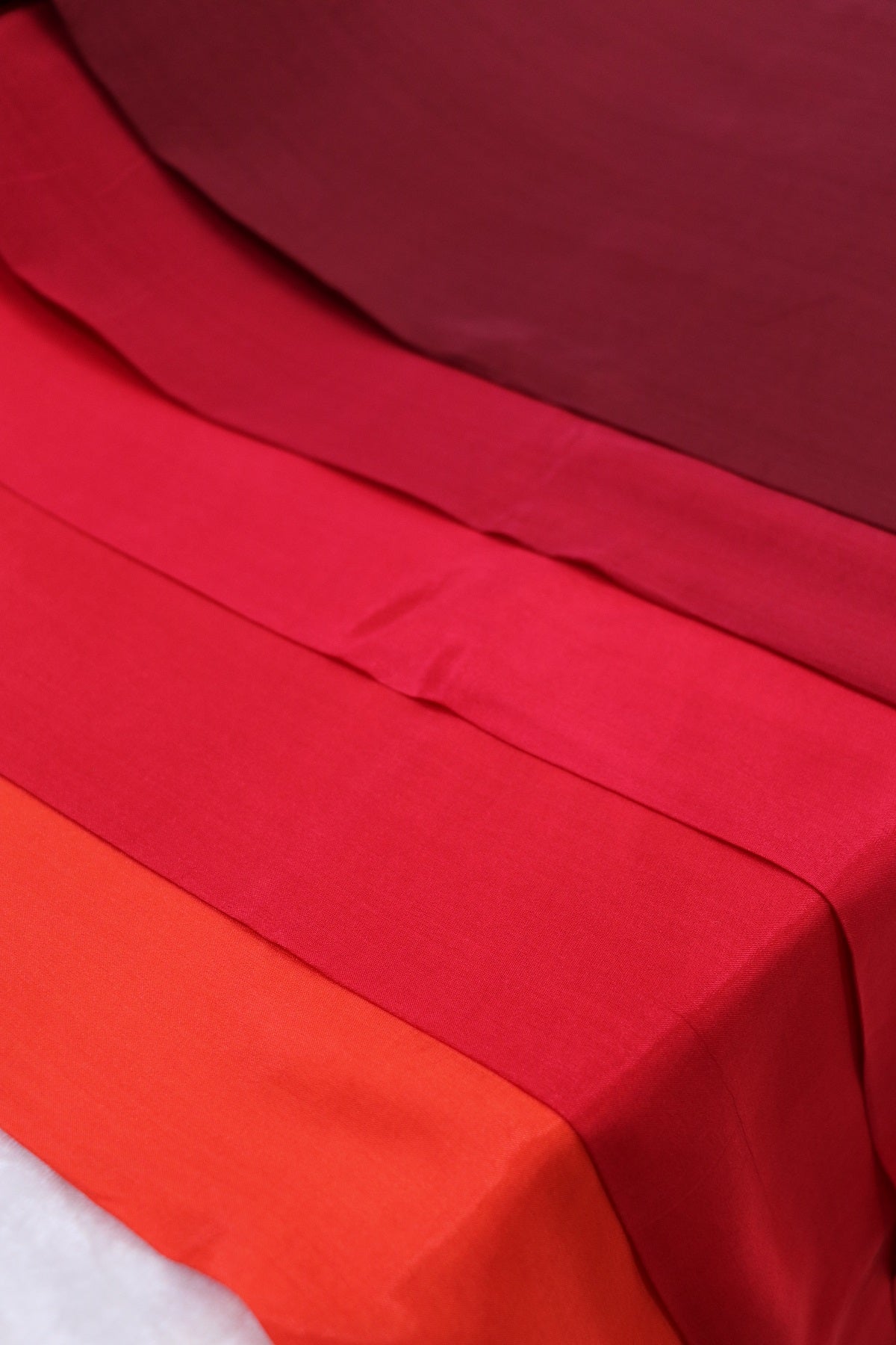 Hues Of Red Semi Tussar Fabric