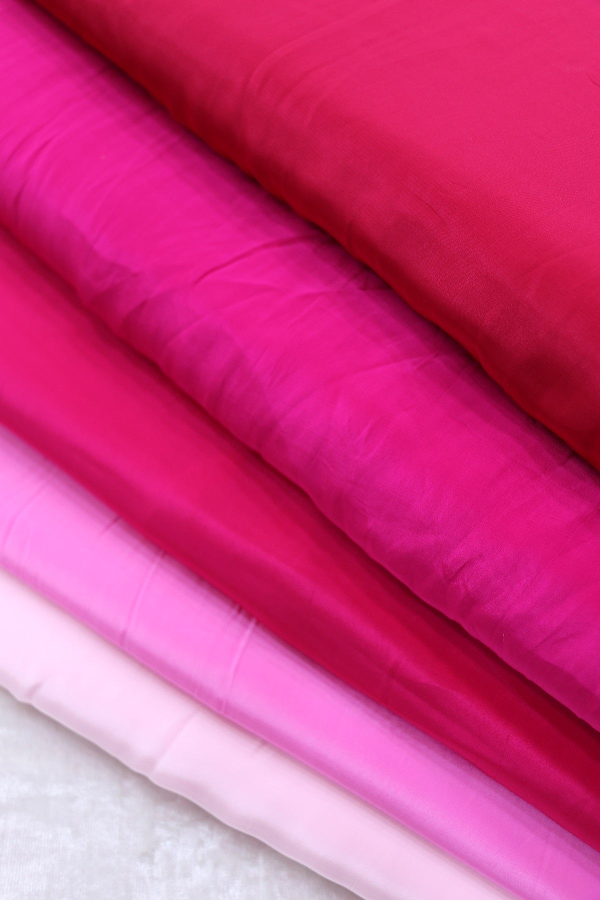 Hues Of Pinks Natural Crepe Fabric