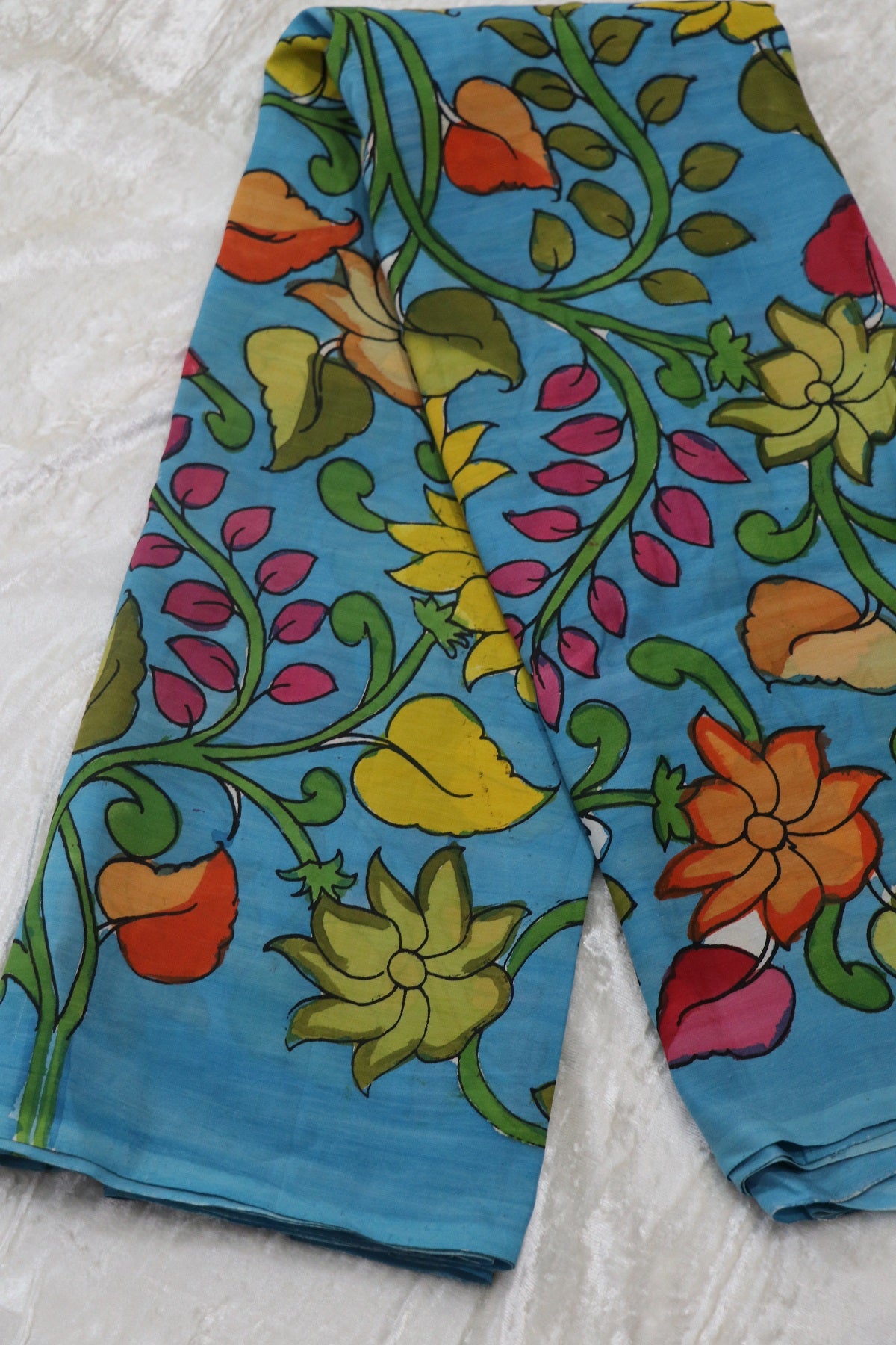 Pure Hand Painted Kalamkari Fabrics