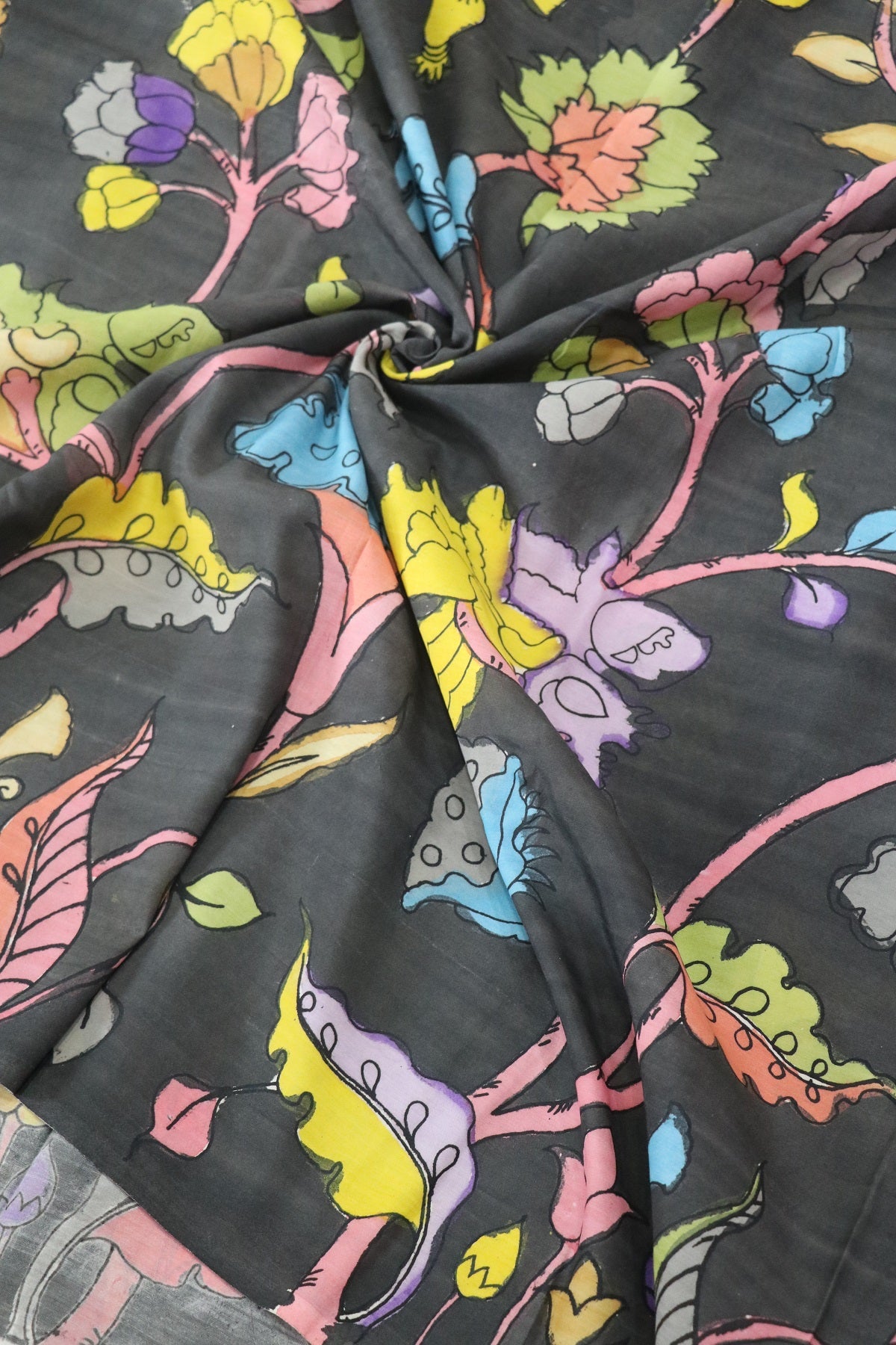 Pure Hand Painted Kalamkari Fabrics