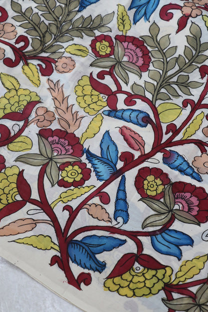 Pure Hand Painted Kalamkari Fabrics