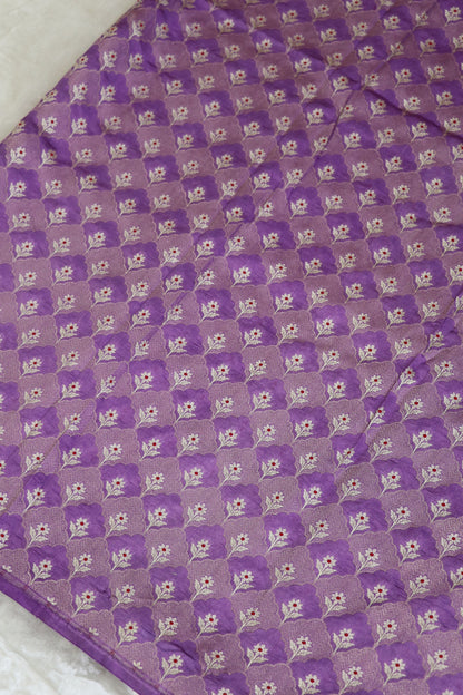 Botanical Motif Banaras Pure Silk Brocades (Colors Available)