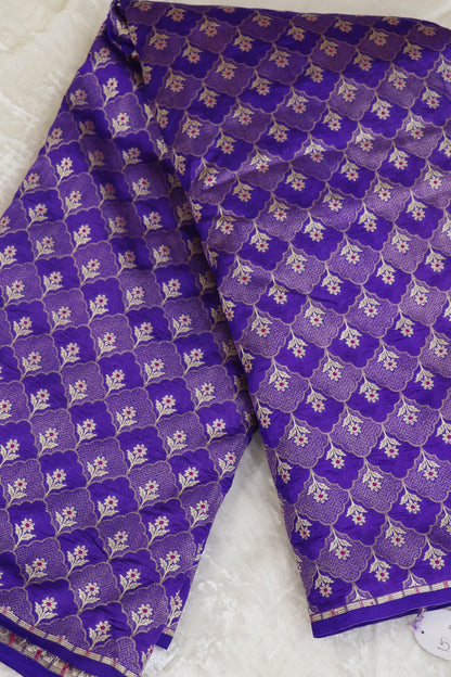 Botanical Motif Banaras Pure Silk Brocades (Colors Available)