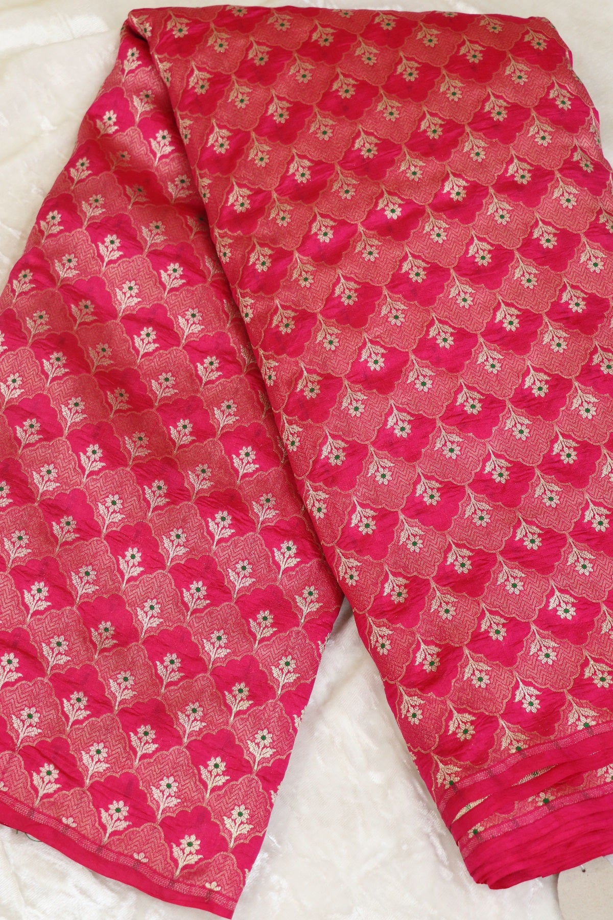 Botanical Motif Banaras Pure Silk Brocades (Colors Available)