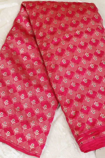 Botanical Motif Banaras Pure Silk Brocades (Colors Available)