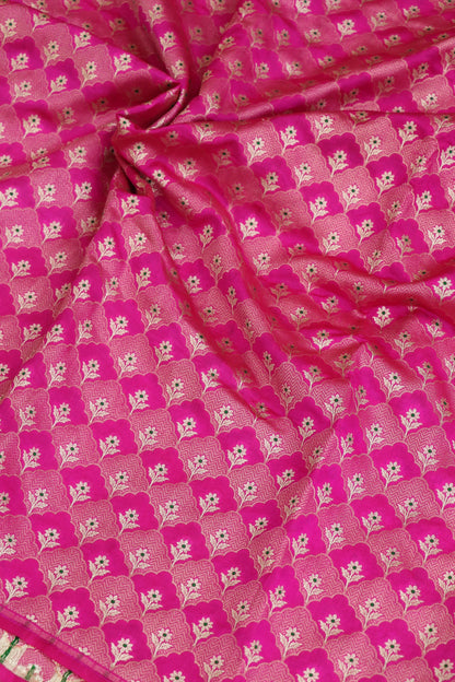 Botanical Motif Banaras Pure Silk Brocades (Colors Available)
