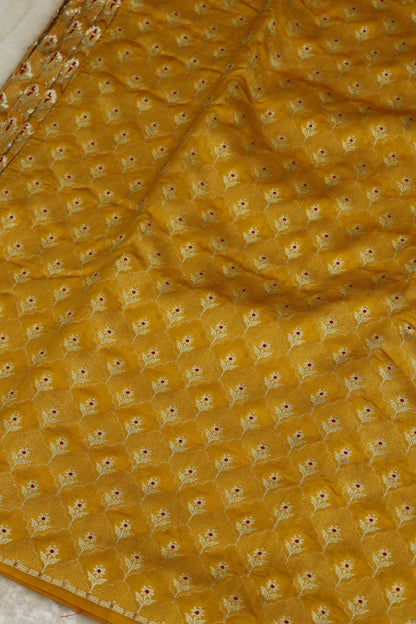 Botanical Motif Banaras Pure Silk Brocades (Colors Available)