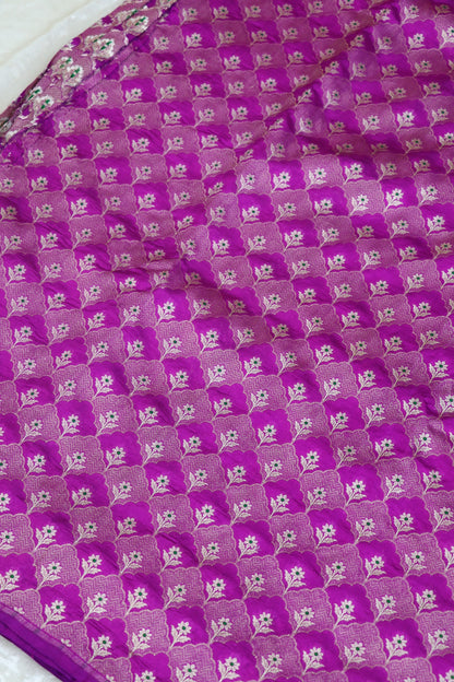 Botanical Motif Banaras Pure Silk Brocades (Colors Available)