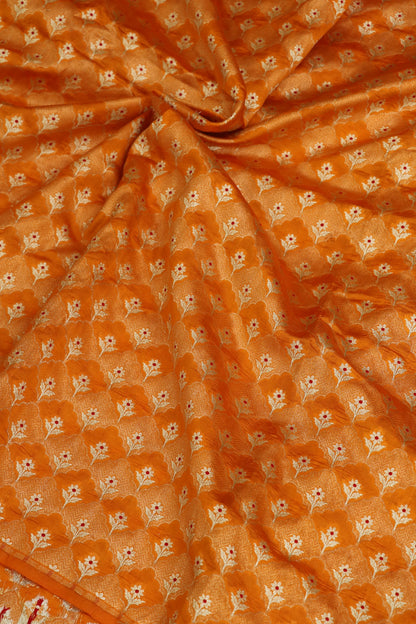 Botanical Motif Banaras Pure Silk Brocades (Colors Available)