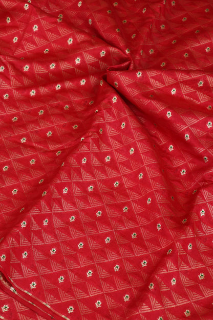 Triangle Zari Weave With Meena Motif Banaras Pure Silk Brocades