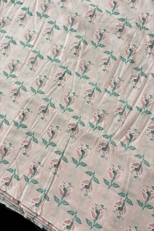 Orchid Slipper Inspired Printed Cotton Fabric