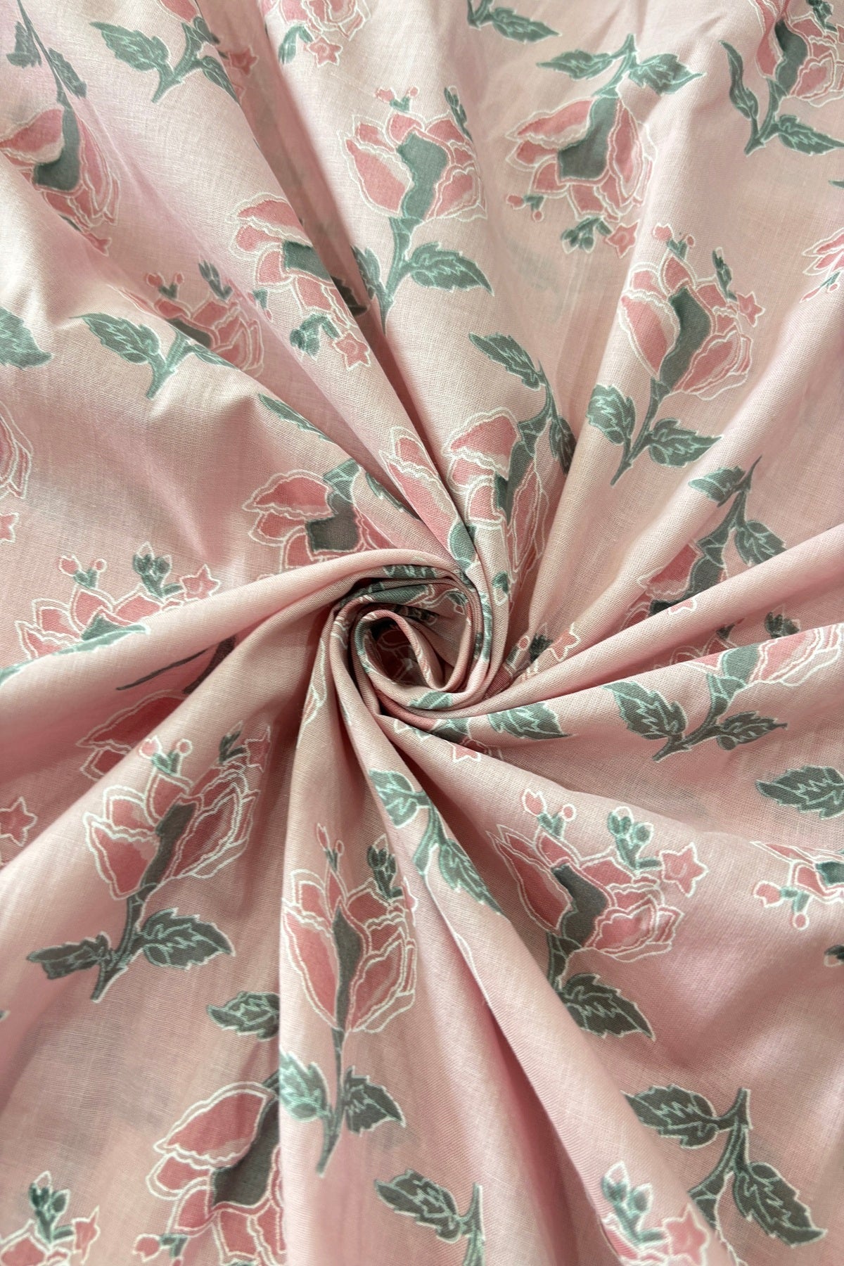 Orchid Slipper Inspired Printed Cotton Fabric