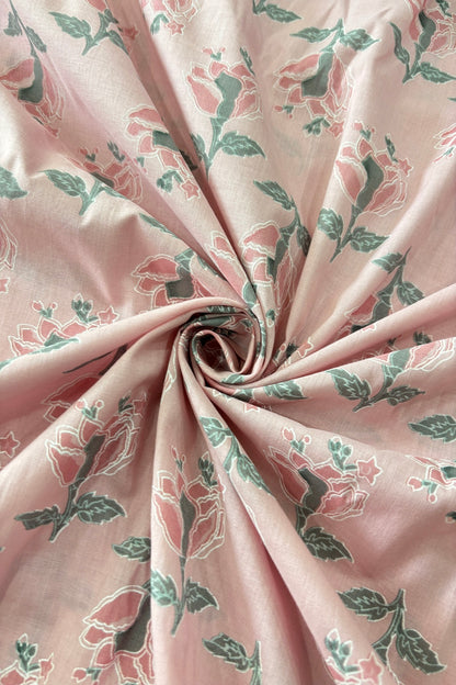 Orchid Slipper Inspired Printed Cotton Fabric