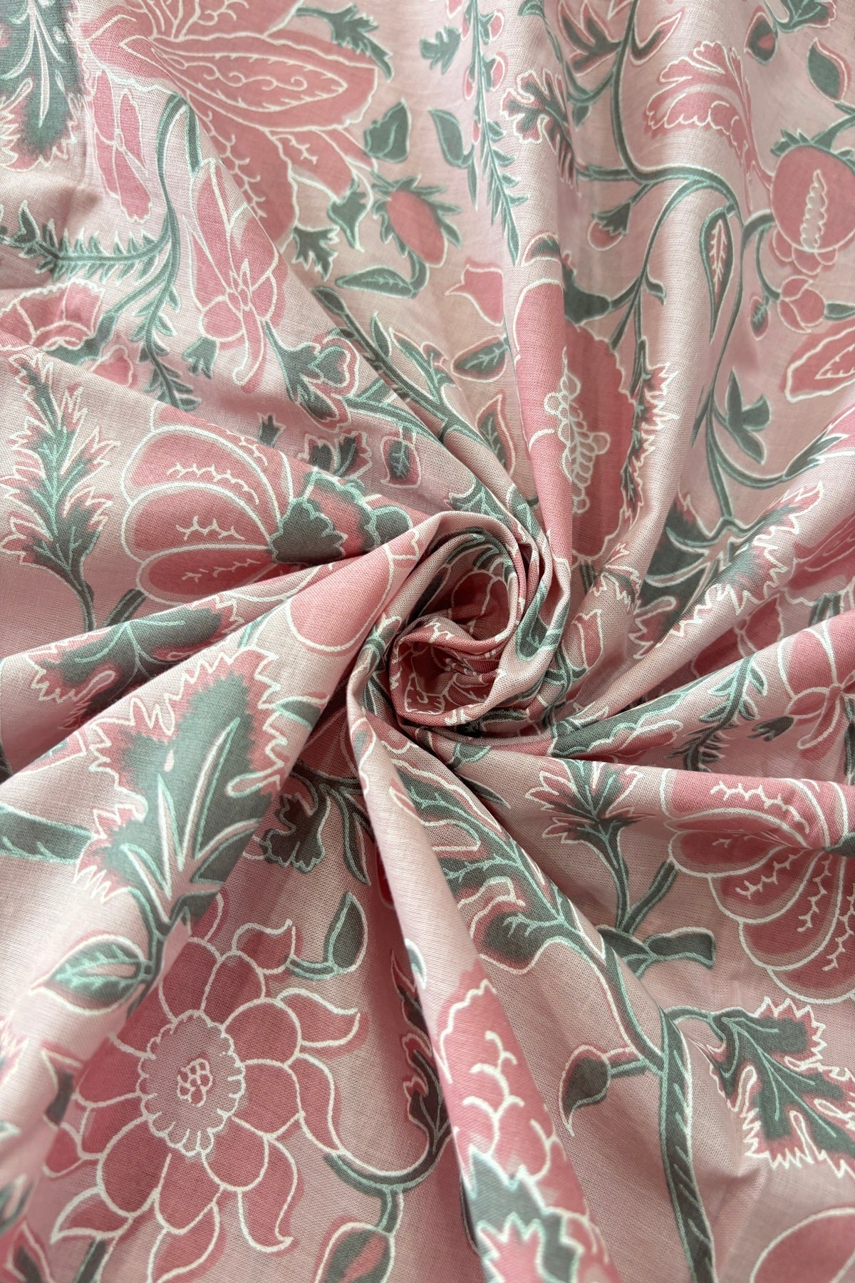 Fruits & Floral Valley Inspired Cotton Printed Fabric