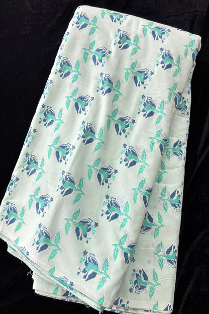 Orchid Slipper Inspired Printed Cotton Fabric