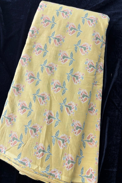 Orchid Slipper Inspired Printed Cotton Fabric