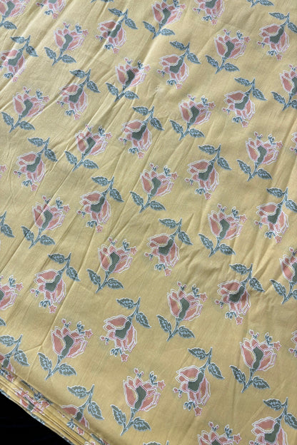 Orchid Slipper Inspired Printed Cotton Fabric