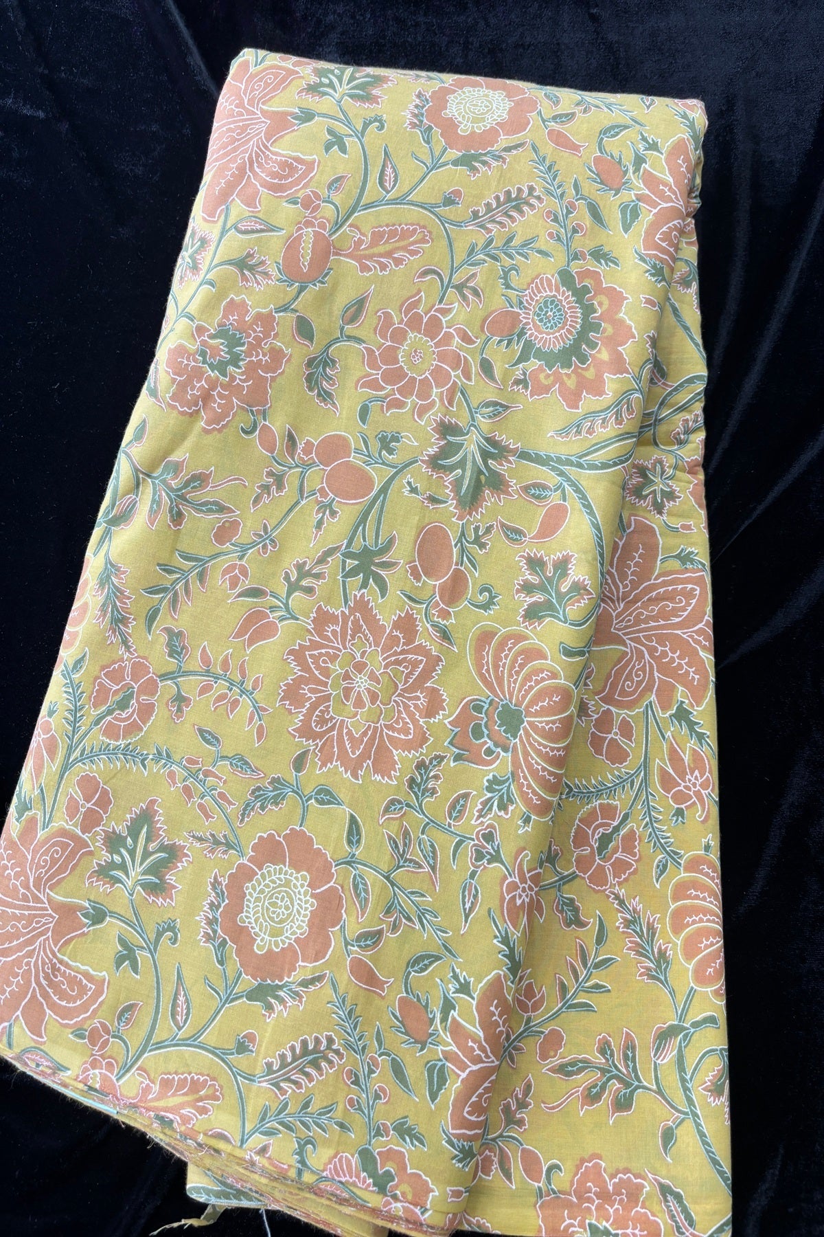 Fruits & Floral Valley Inspired Cotton Printed Fabric