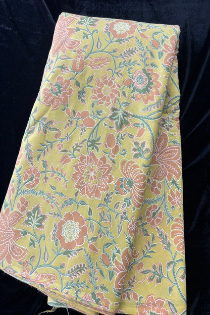 Fruits & Floral Valley Inspired Cotton Printed Fabric