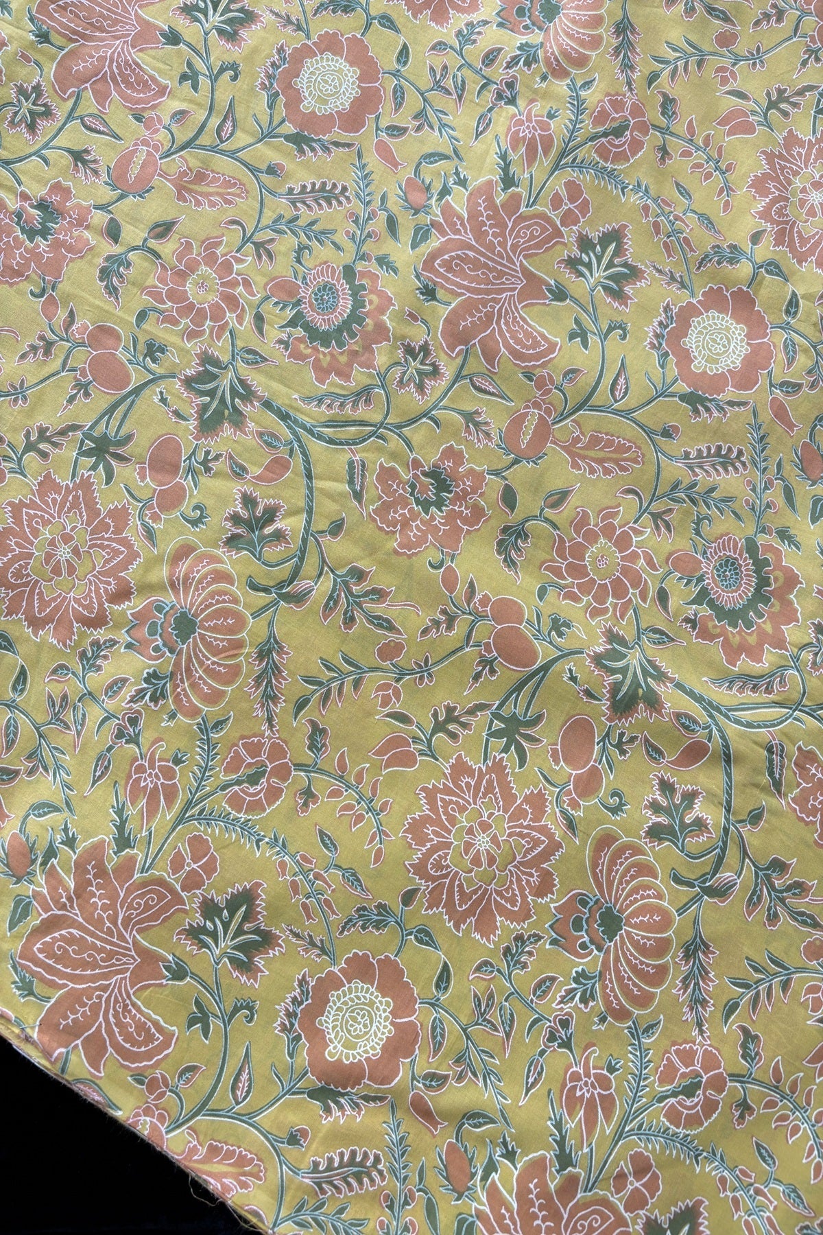Fruits & Floral Valley Inspired Cotton Printed Fabric