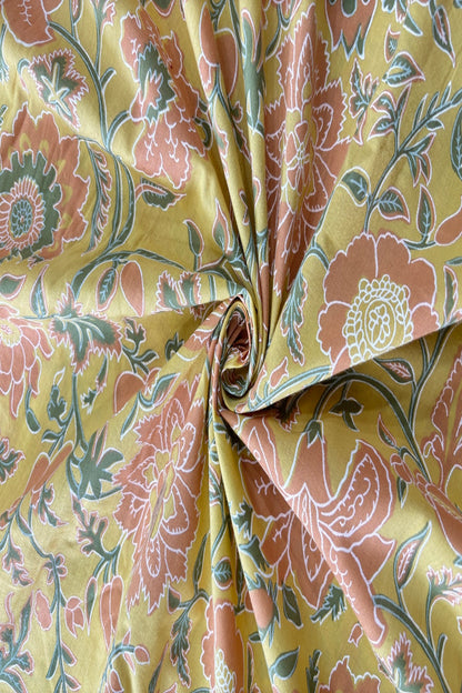 Fruits & Floral Valley Inspired Cotton Printed Fabric