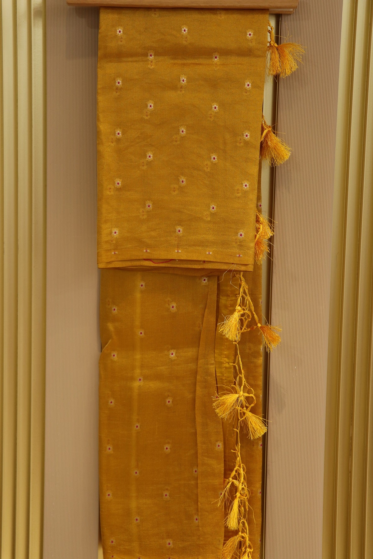 Pure Silk Zari Line Banarasi Meena Butti Dupatta