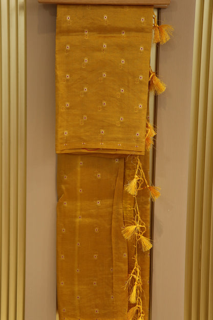 Pure Silk Zari Line Banarasi Meena Butti Dupatta