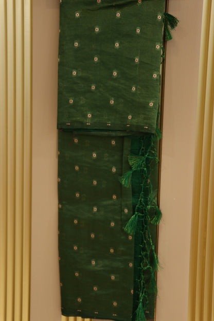 Pure Silk Zari Line Banarasi Meena Butti Dupatta