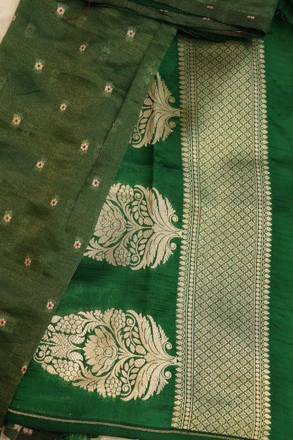 Pure Silk Zari Line Banarasi Meena Butti Dupatta