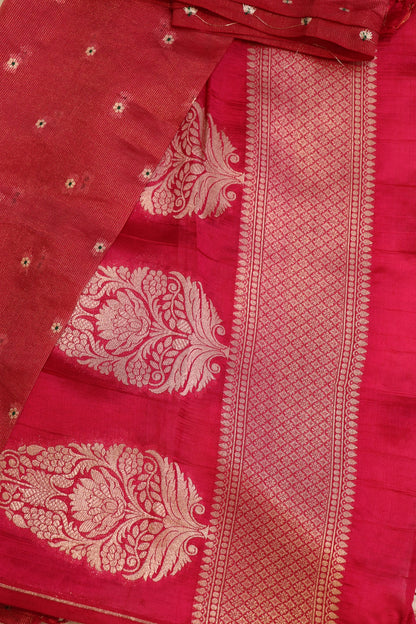 Pure Silk Zari Line Banarasi Meena Butti Dupatta