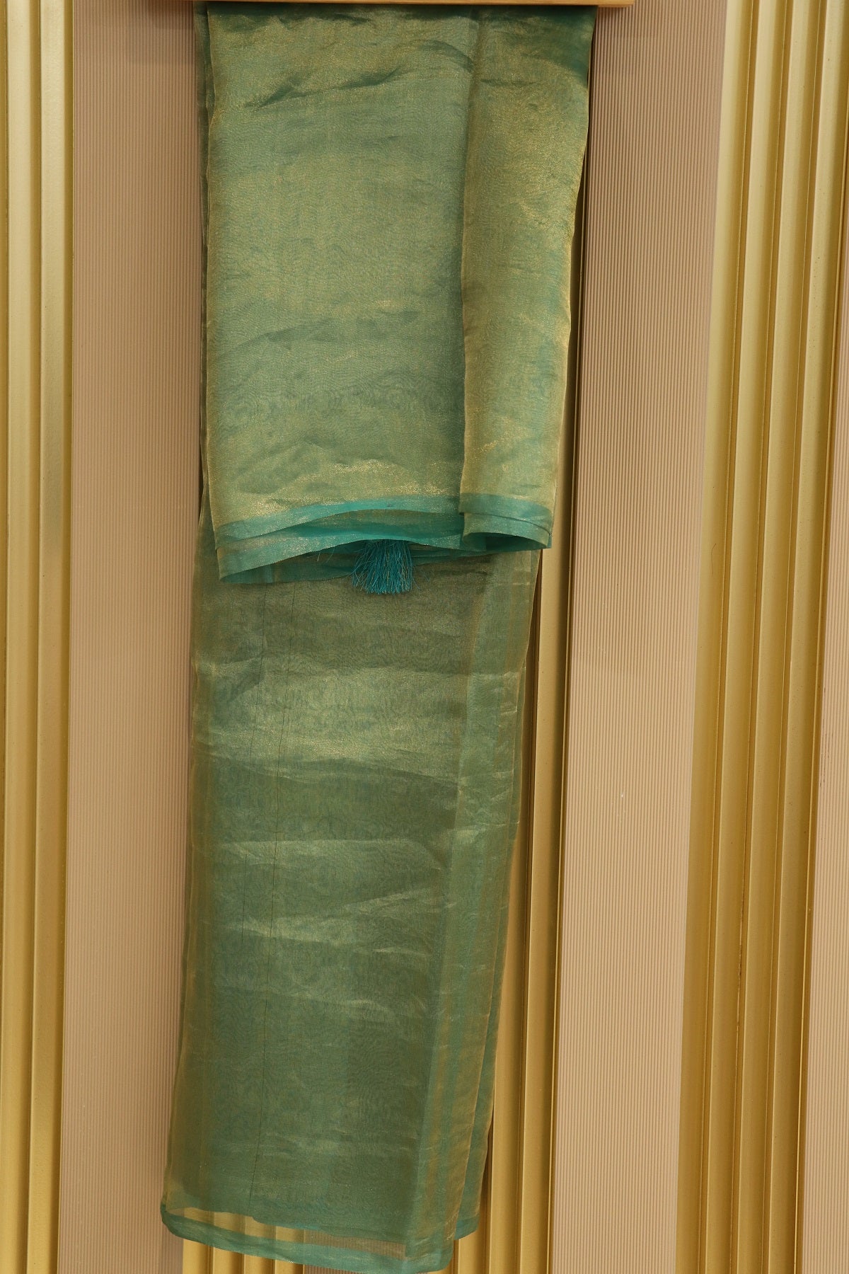 Pure Tissue Organza With Chinya Woven Pallu Banarasi Dupatta