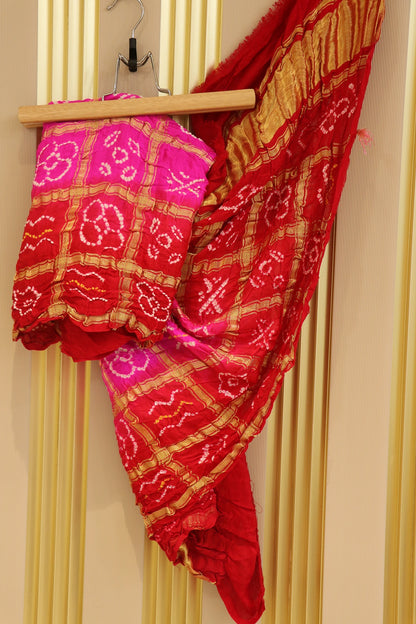 Bhandani Gharchola Gaji Silk Dupatta