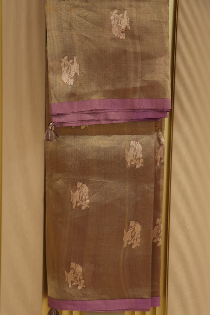 Pure organza Tissue With Kaduwa Bird Motifs Dupatta