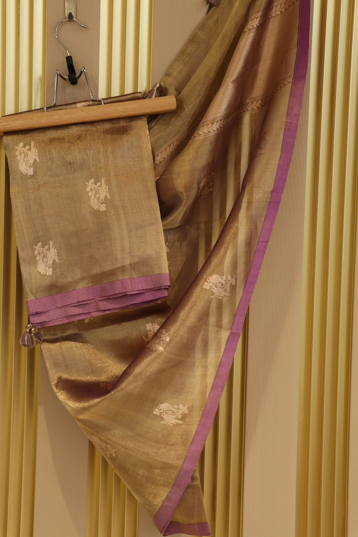 Pure organza Tissue With Kaduwa Bird Motifs Dupatta