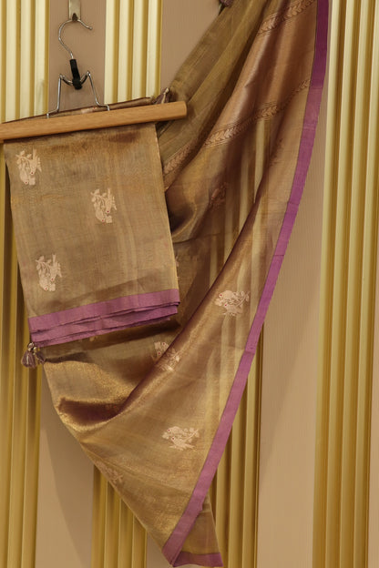 Pure organza Tissue With Kaduwa Bird Motifs Dupatta