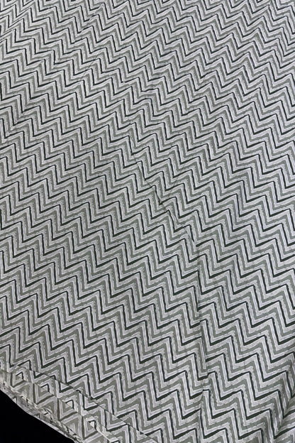 Cross Waves Screen Printed Pure Cotton Fabric